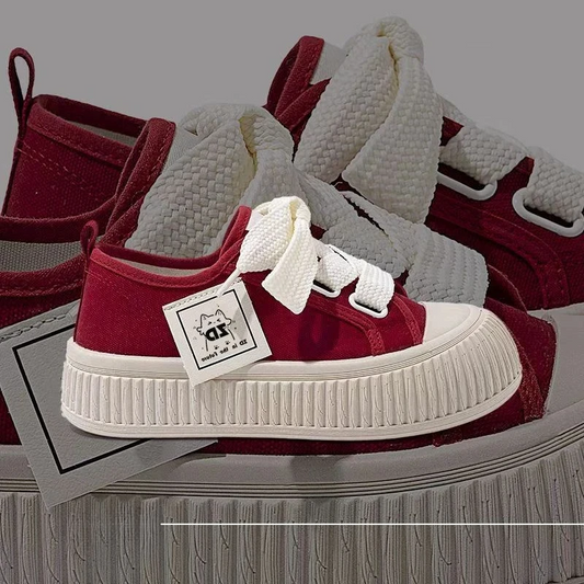 Sneakers Women Shoes for Woman Thick Soled Canvas