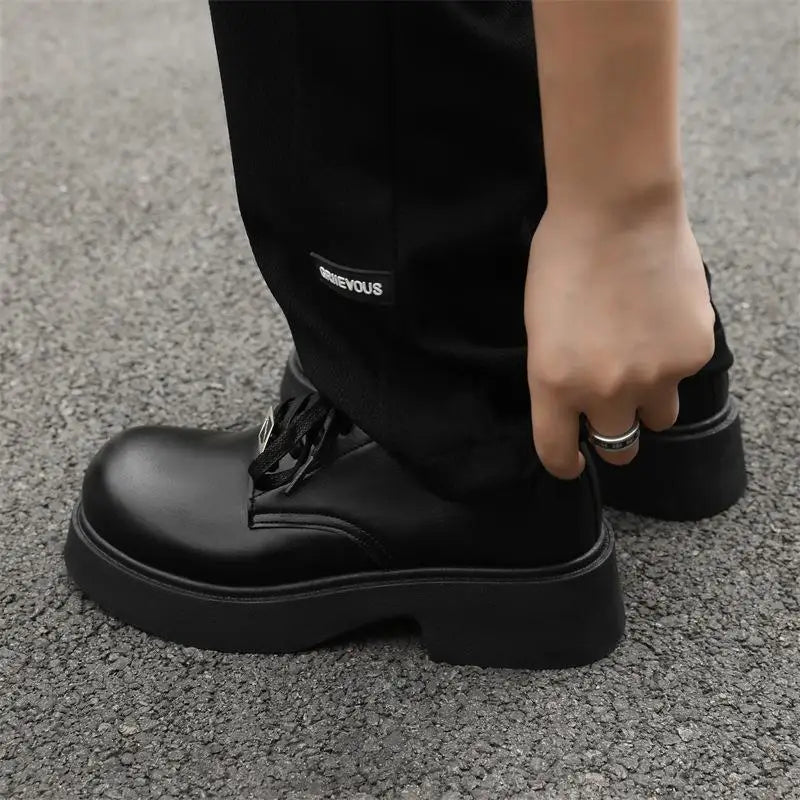 Versatile British Business Casual Men's Shoes with Thick Sole