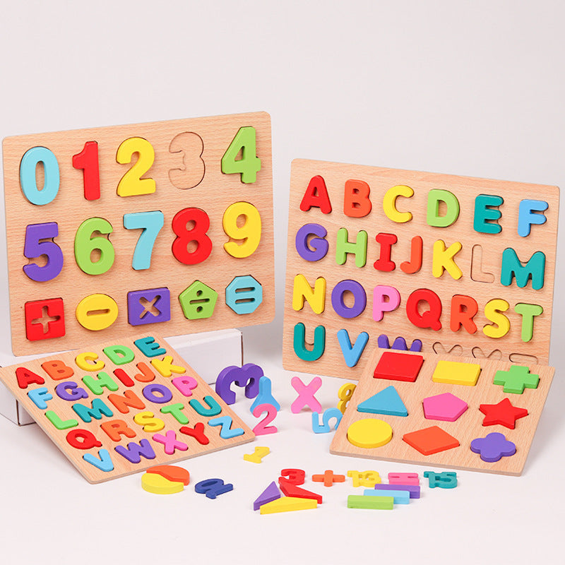 Wooden Puzzle Montessori Toys for Baby 1 2 3 Years Old Kids