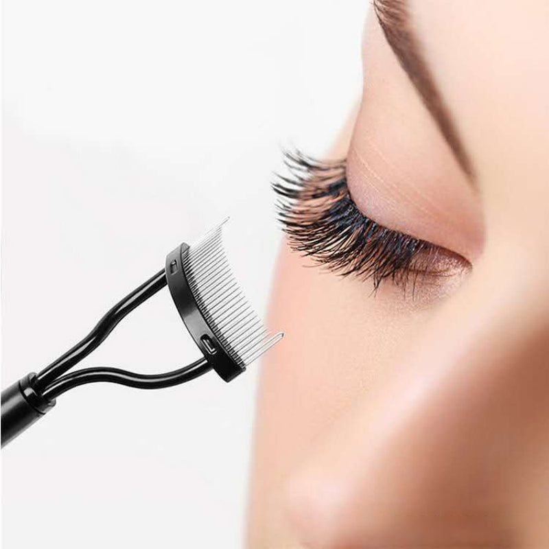Eyelash Separator Metal Teeth Straight Eyelash Curler