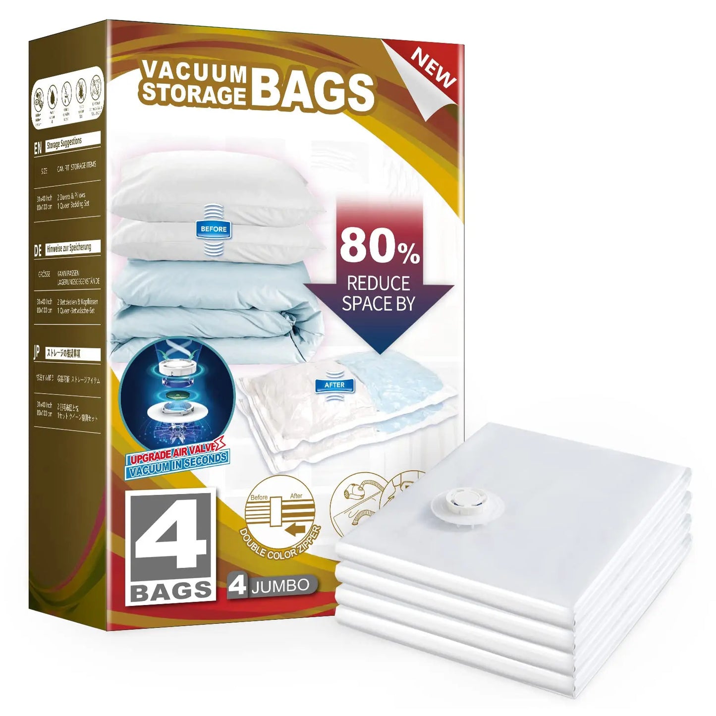 Vacuum Storage Bags for Comforter and Blankets