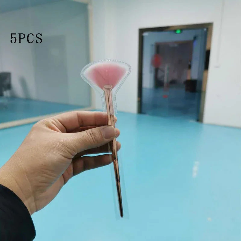 5pcs Fan Brushes Facial Brushes Soft Makeup Brush Cosmetic Applicator Tools