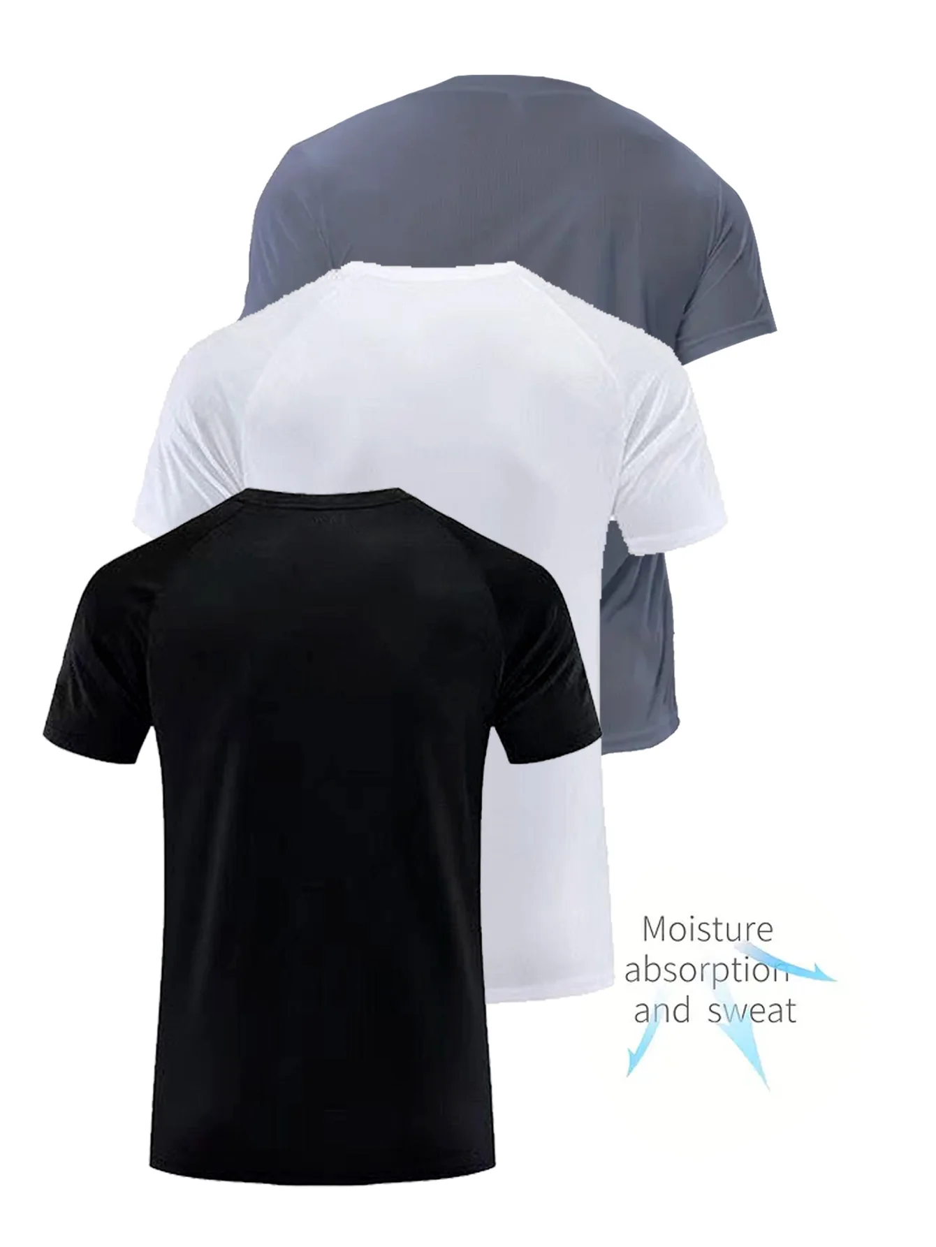 Crew T-Shirt 3-Colors Black White Gray Ultralight Men