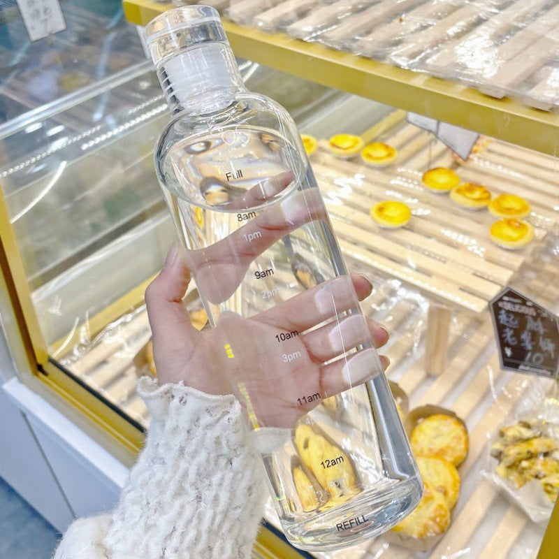 Newest Water Cup Sport Water Bottle With Time Scale