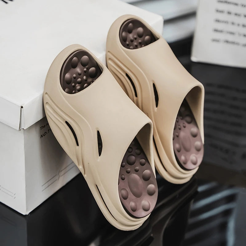 Summer Men's Massage Slippers Indoor Outdoor Sandals Beach