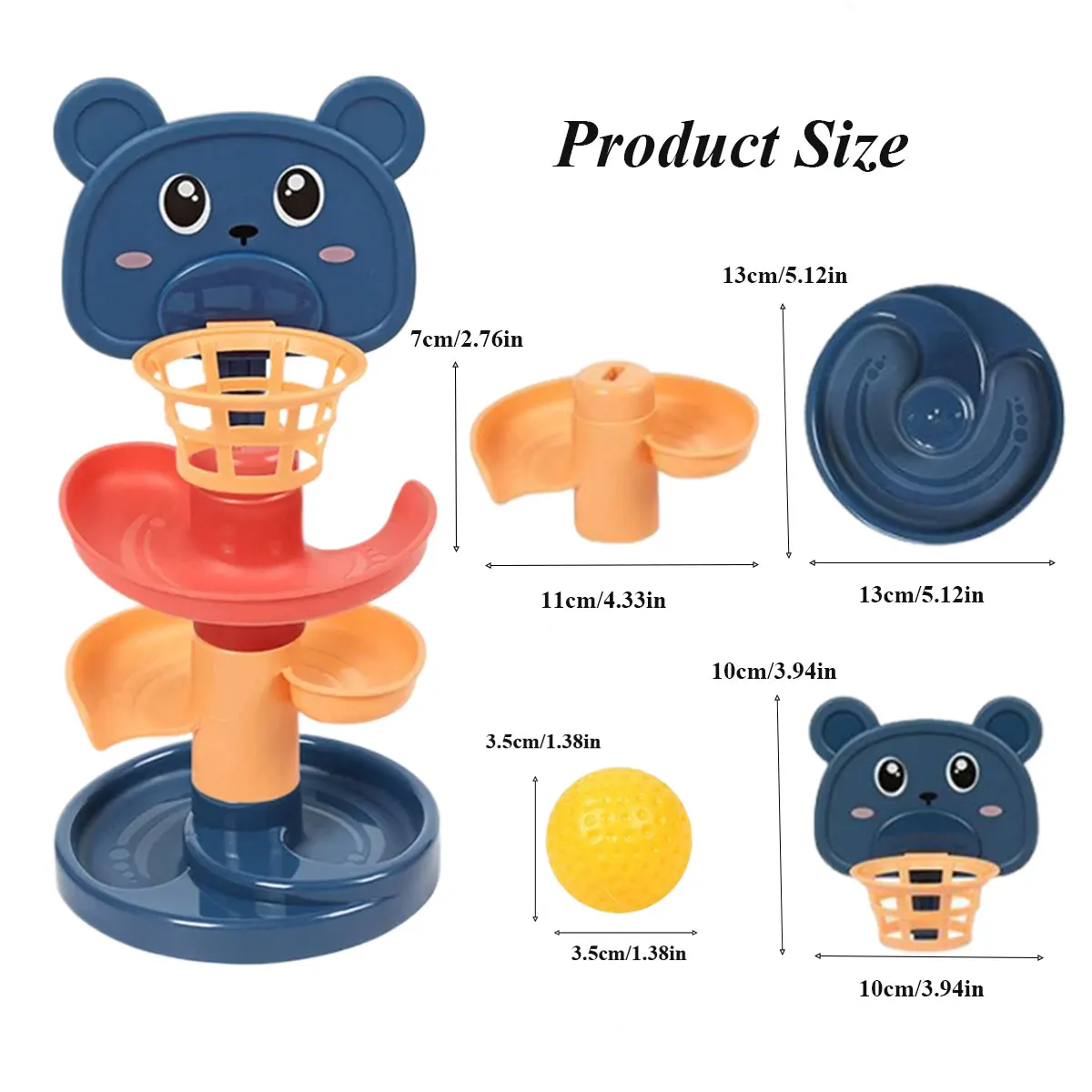 7 Layers Baby Track Rolling Ball Toy