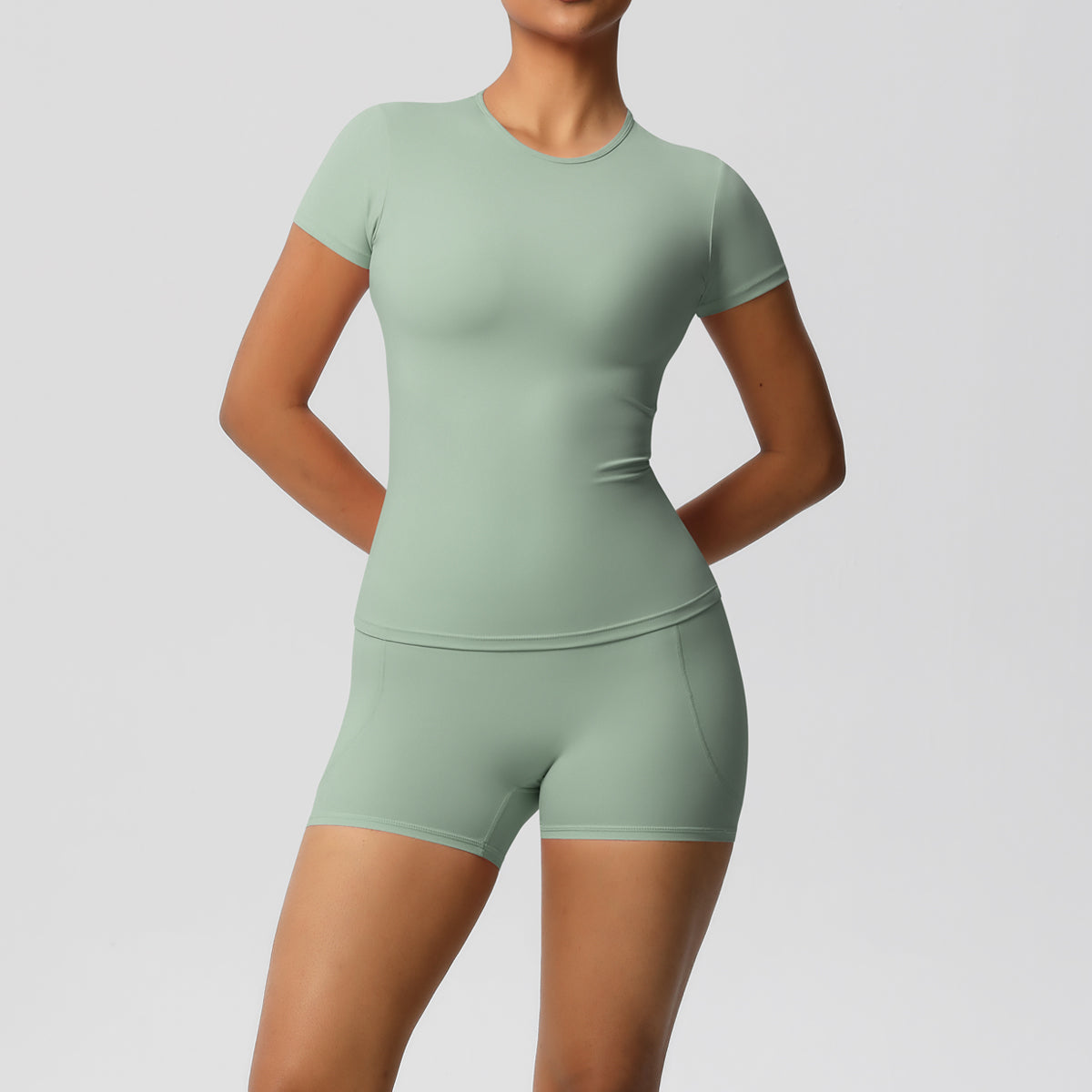 Workout Sportswear 2Pcs Piece Female Yoga Shirt