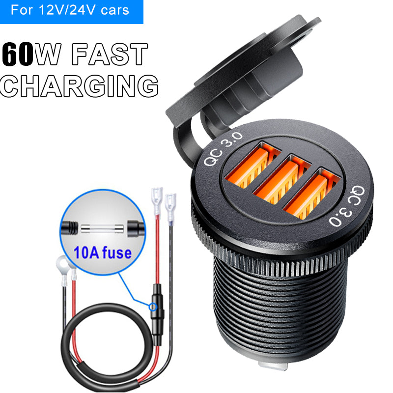 Usb socket in the car Quick Charge PD 3.0 Car Charger 60W