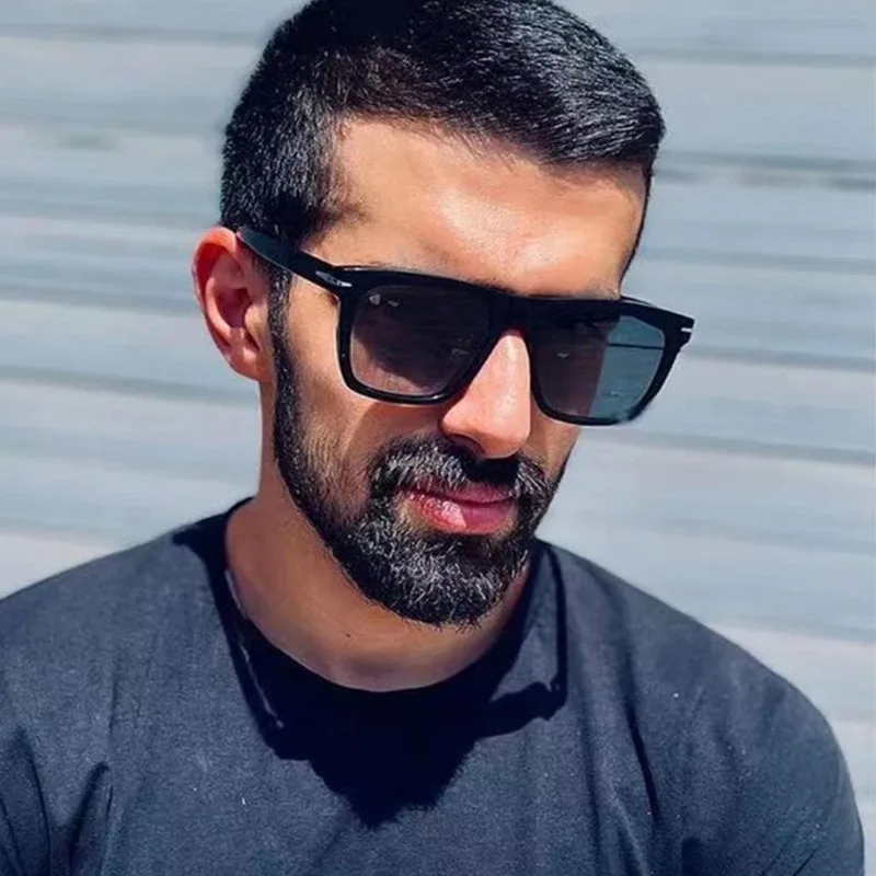 Vintage Square Sunglasses Men Anti-Blue Light Glasses Fashion