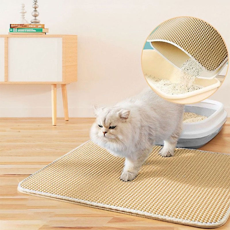 Pet Cat Litter Mat Waterproof Double Layer Cat Litter