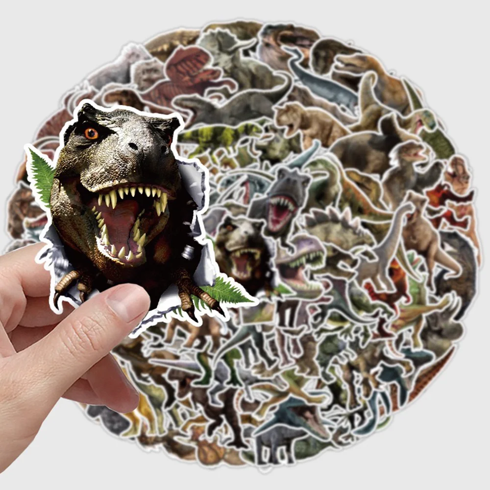 50PCS Jurassic Park Movie Stickers Dinosaur Animal Anime
