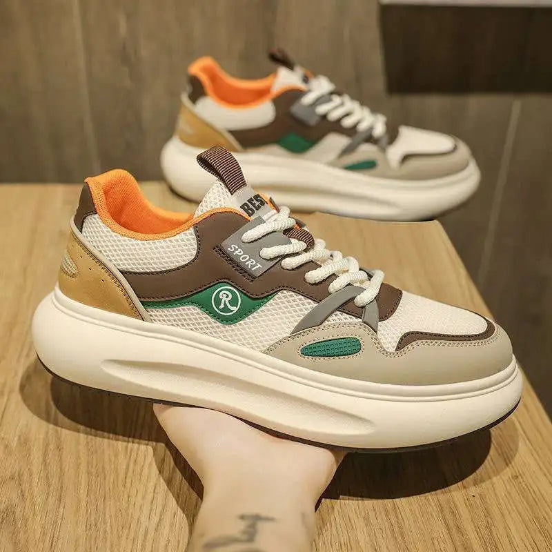 Men's Summer Breathable Mesh Sports Shoes Thick Bottom