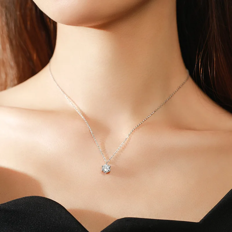 Crystal Zircon Rhinestone Pendant Necklace