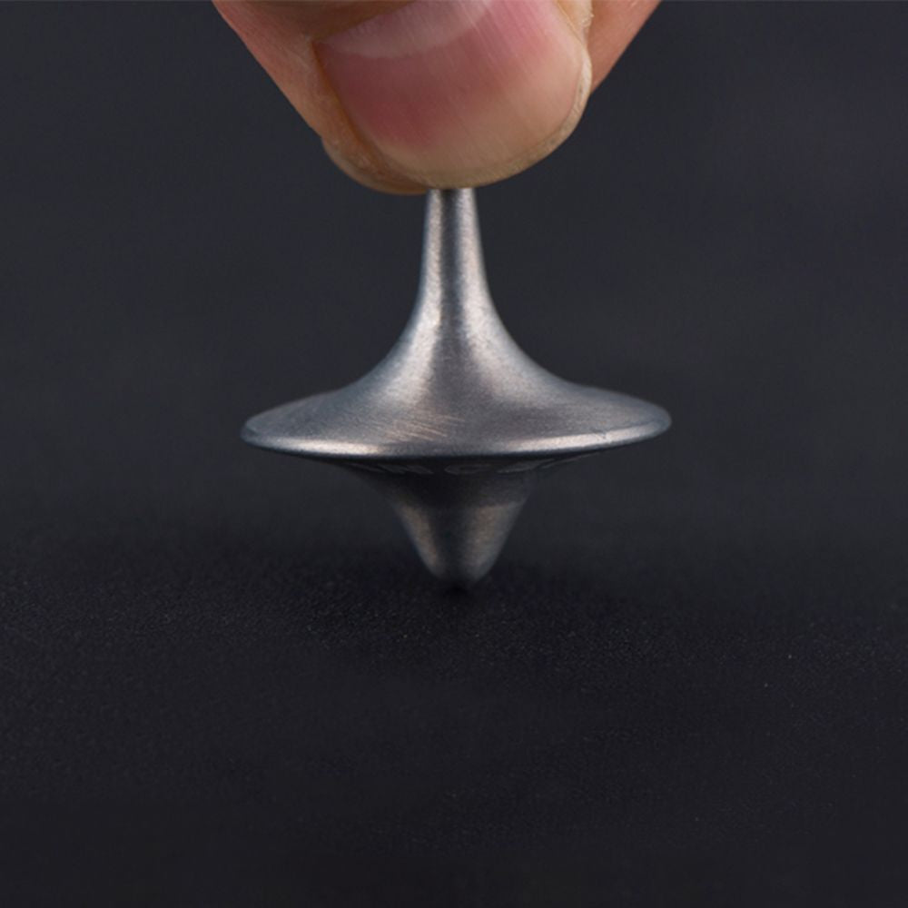 Metal Gyro Great Accurate Silver Spinning Top