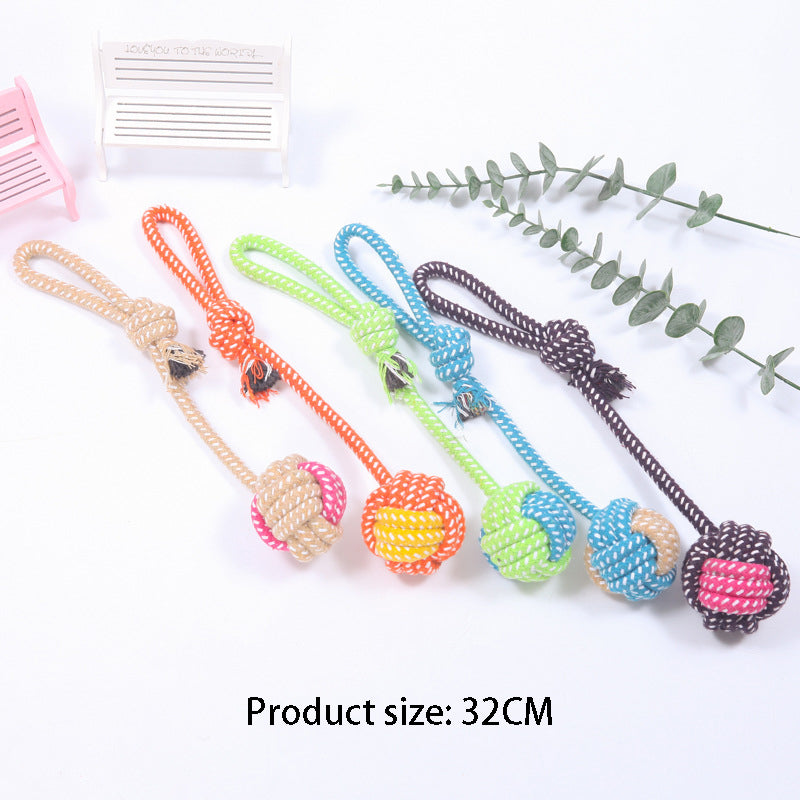 Interactive Cotton Rope Mini Dog Toys Ball for Dogs