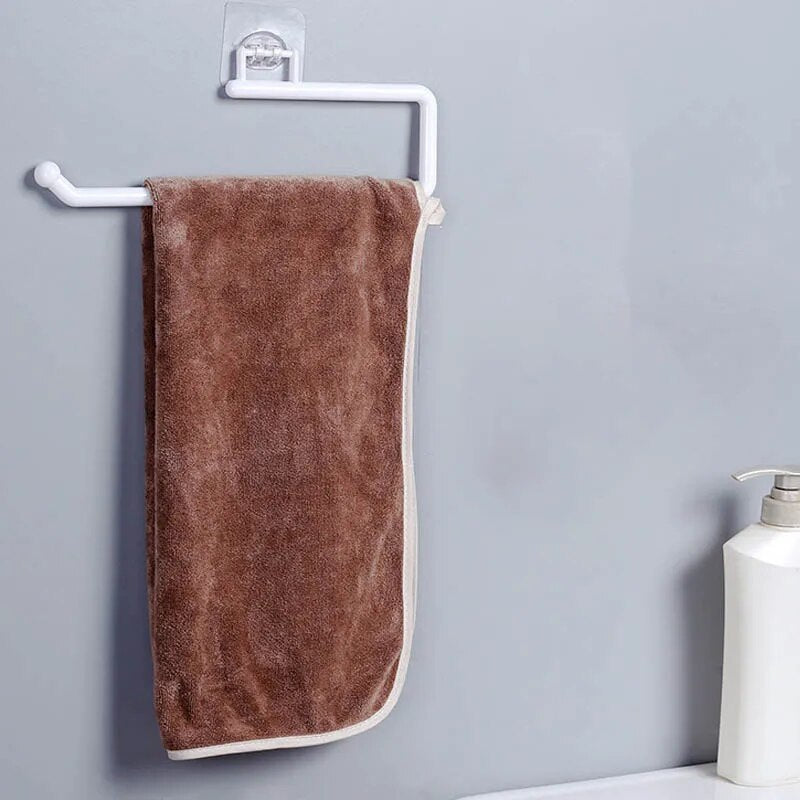 Punch-free Kitchen Paper Towel Rack Toilet Paper Roll Rack Hanger