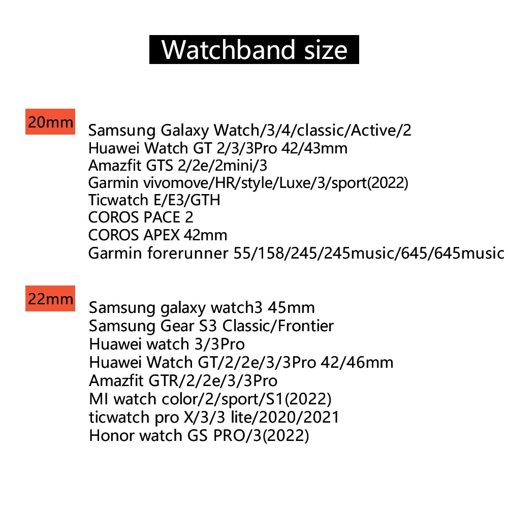 Leather Strap for Samsung Galaxy Watch 3 41 45mm Gear S3 Frontier Bracelet