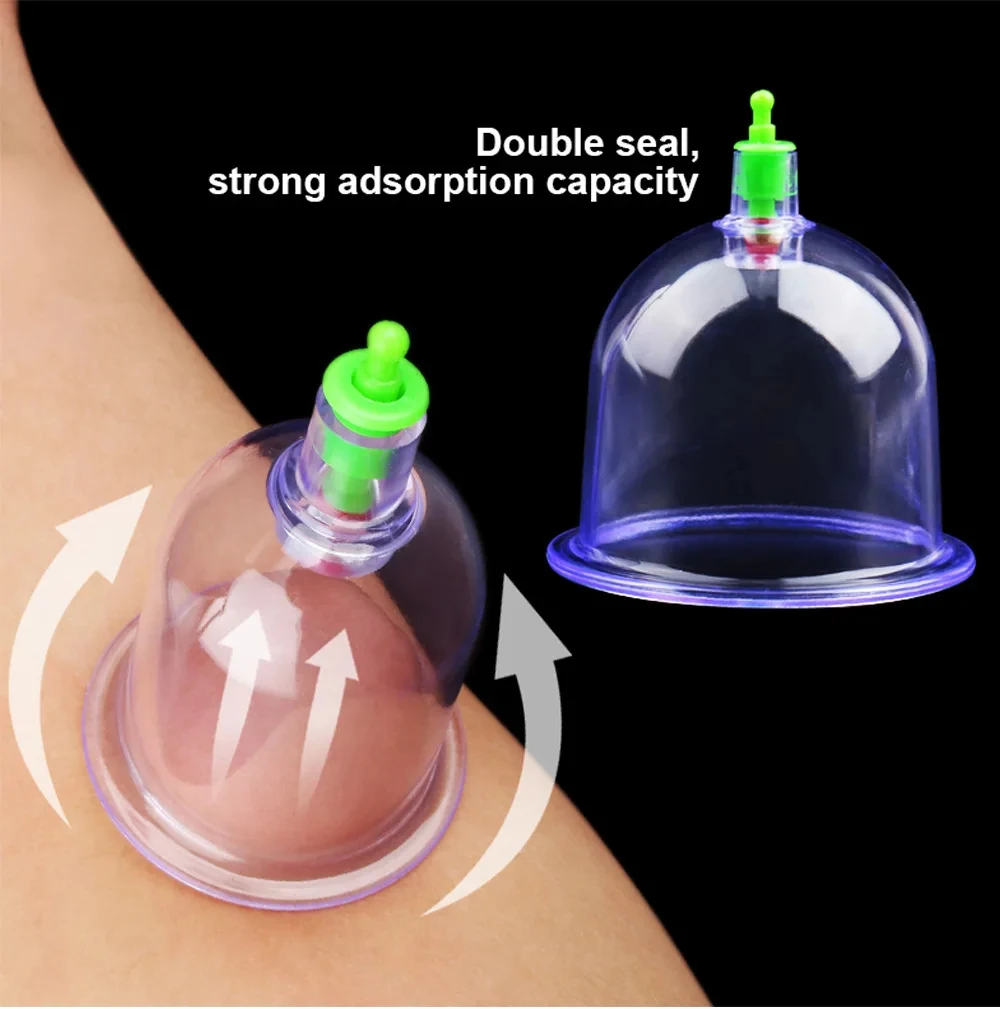 6Pcs Vacuum Cupping Sets with Pumping Gun Suction Cups