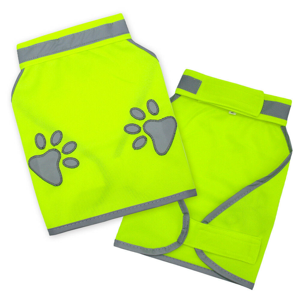 Reflective Dog Safety Vest High Visibility Fluorescent Pet Hi Vis Jacket Coat
