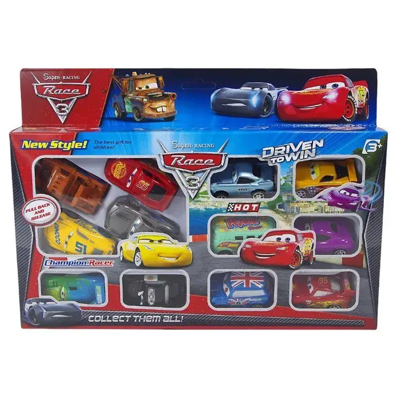 12pcs/Set Disney Pixar Cars Lightning Mcqueen