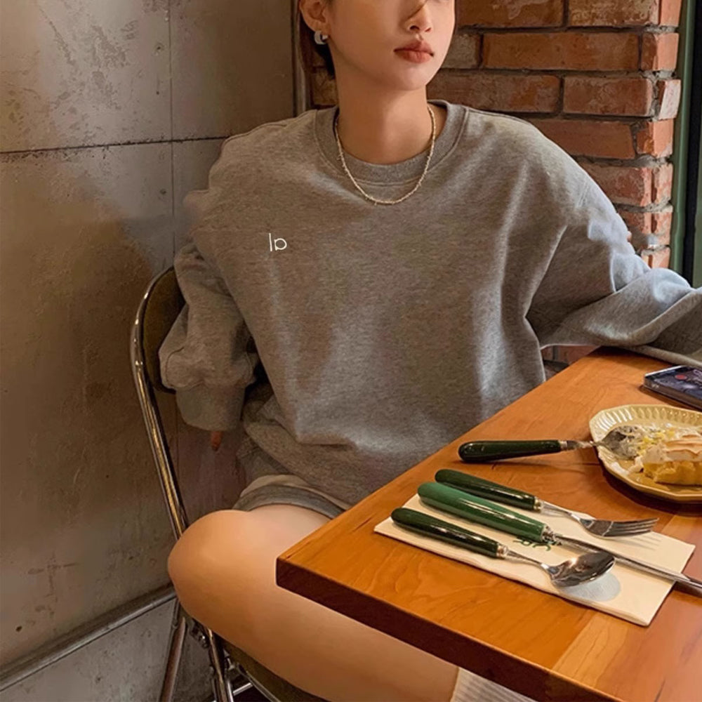 Yoga Top Accolade Crew Neck Pullover Comfortable Simplicity Solid Color