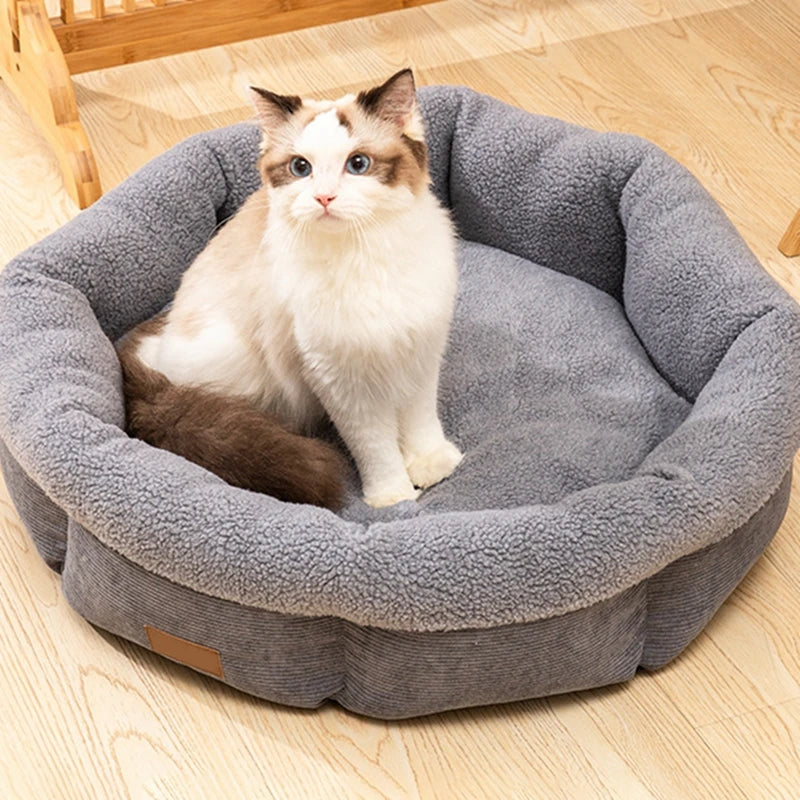 Plush Pet Nest Lamb Cashmere Keeps Warm In Winter Dog Bed