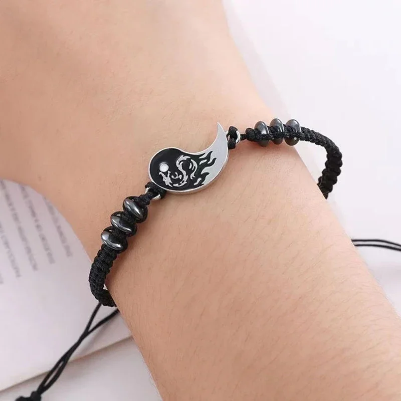 Fashion Dragon Figure Yin Yang Bracelet Couple