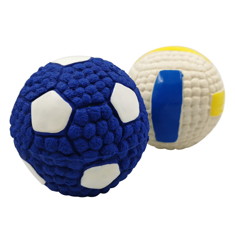 Soft Pet Ball Squeaky Toy For Small Large Dog Rugby Tennis Volleyball