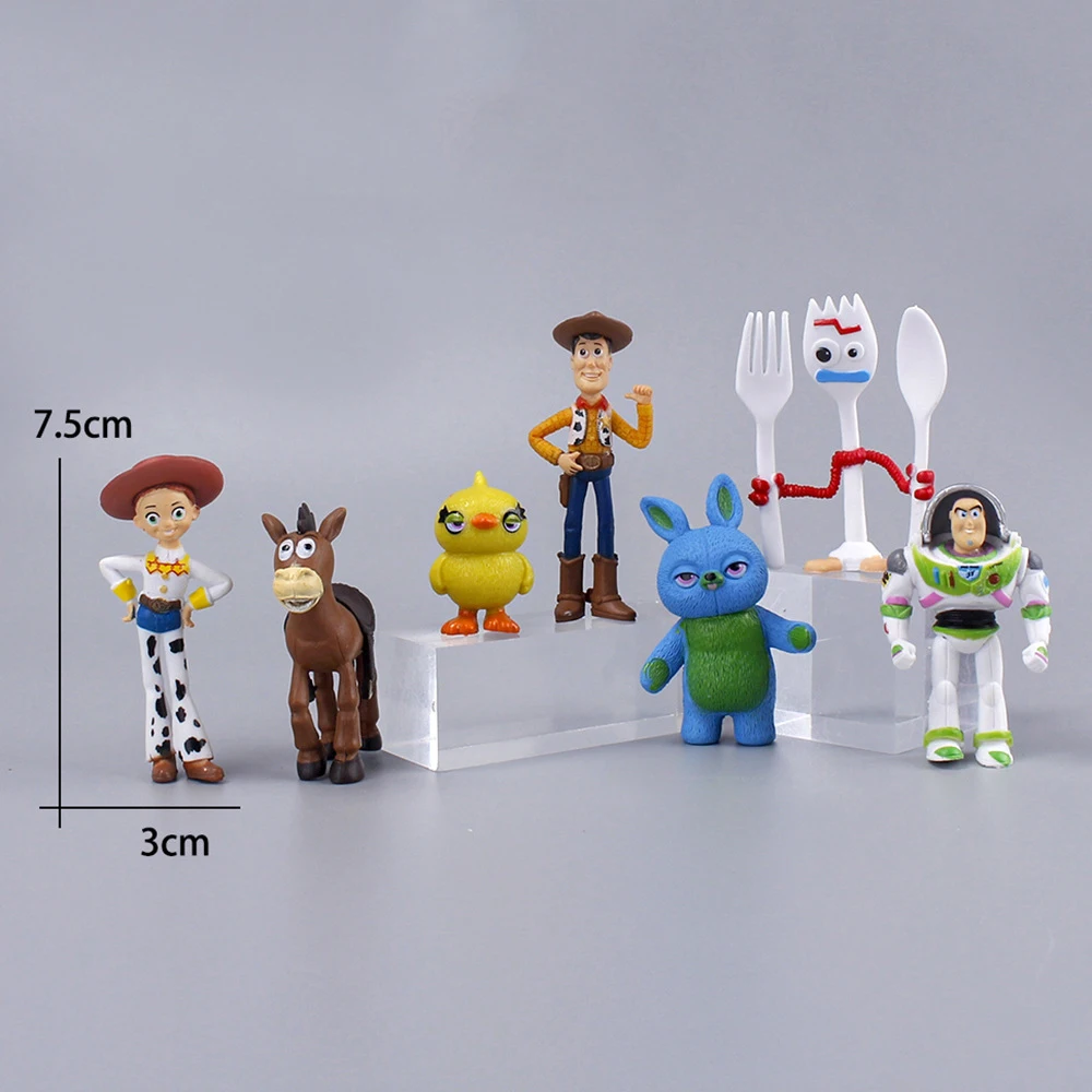 10Pcs Anime Toy Story Action Figure Buzz Lightyear Woody