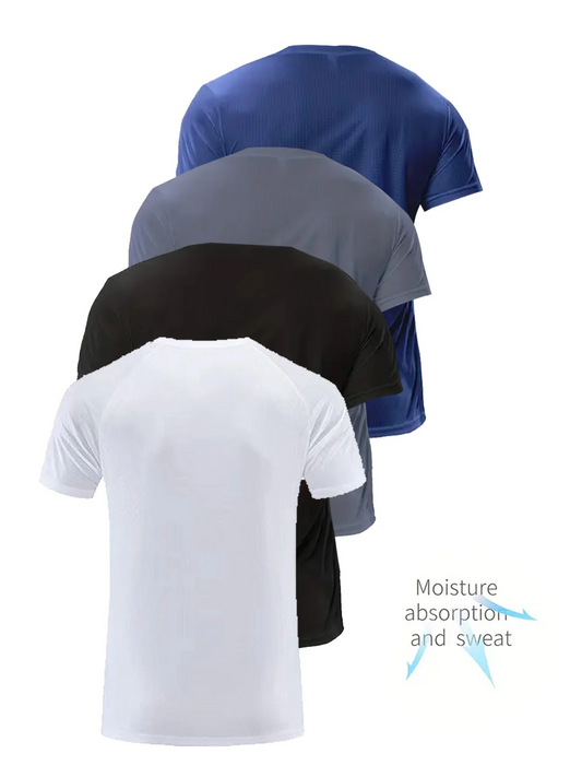 Round Neck T-Shirt 4-Color Black and White Gray Navy Ultra-Light Men