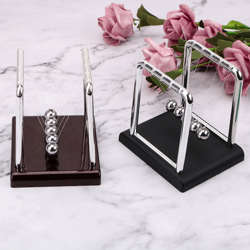 Newton's Cradle Desk Table Decor Metal Pendulum Ball Steel