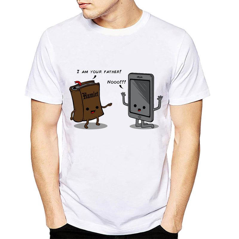 Newest Men's Funny remote control book Printed T-Shirt