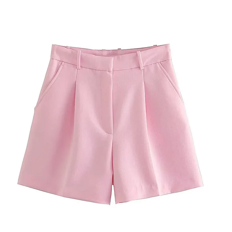Female Shorts Black Pink Shorts Woman Summer 2024