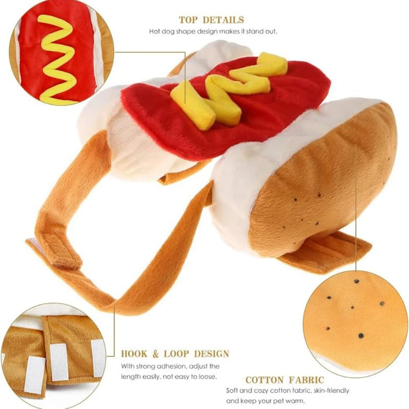 Dog Costumes Hot Dog Shaped Dachshund Sausage Adjustable Clothes