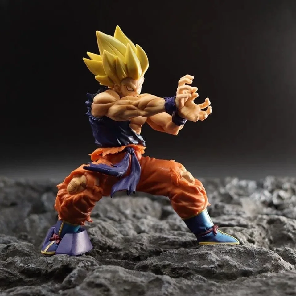 Dragon Ball Z Son Goku Anime Figure Battle Damage Shockwave