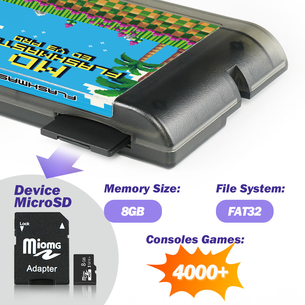 Mega Drive V3.0 Pro Card 4000 in 1 With 8GB TF Card MD Game Card