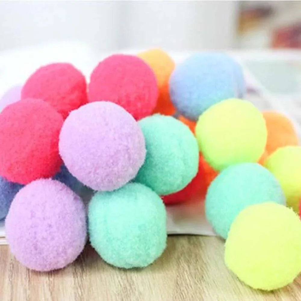 Delysia King 70pcs Cat Toy Plush Ball