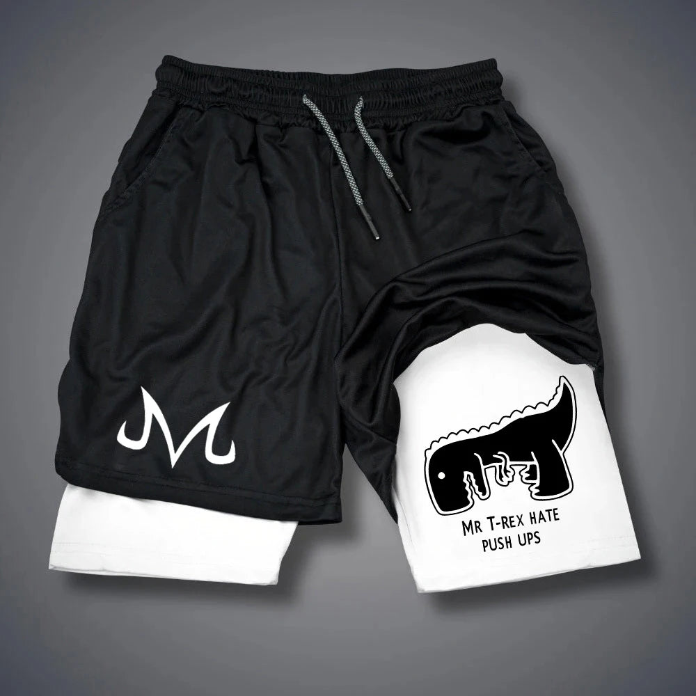 Men's Shorts Summer Quick Drying Fitness Shorts Double Layer 2 In 1 Streetwear