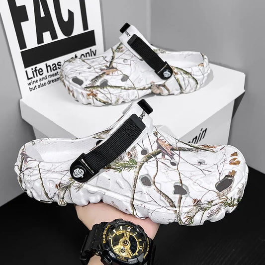 Flat Sandals Men Shoes 2024 Slippers Men Garden