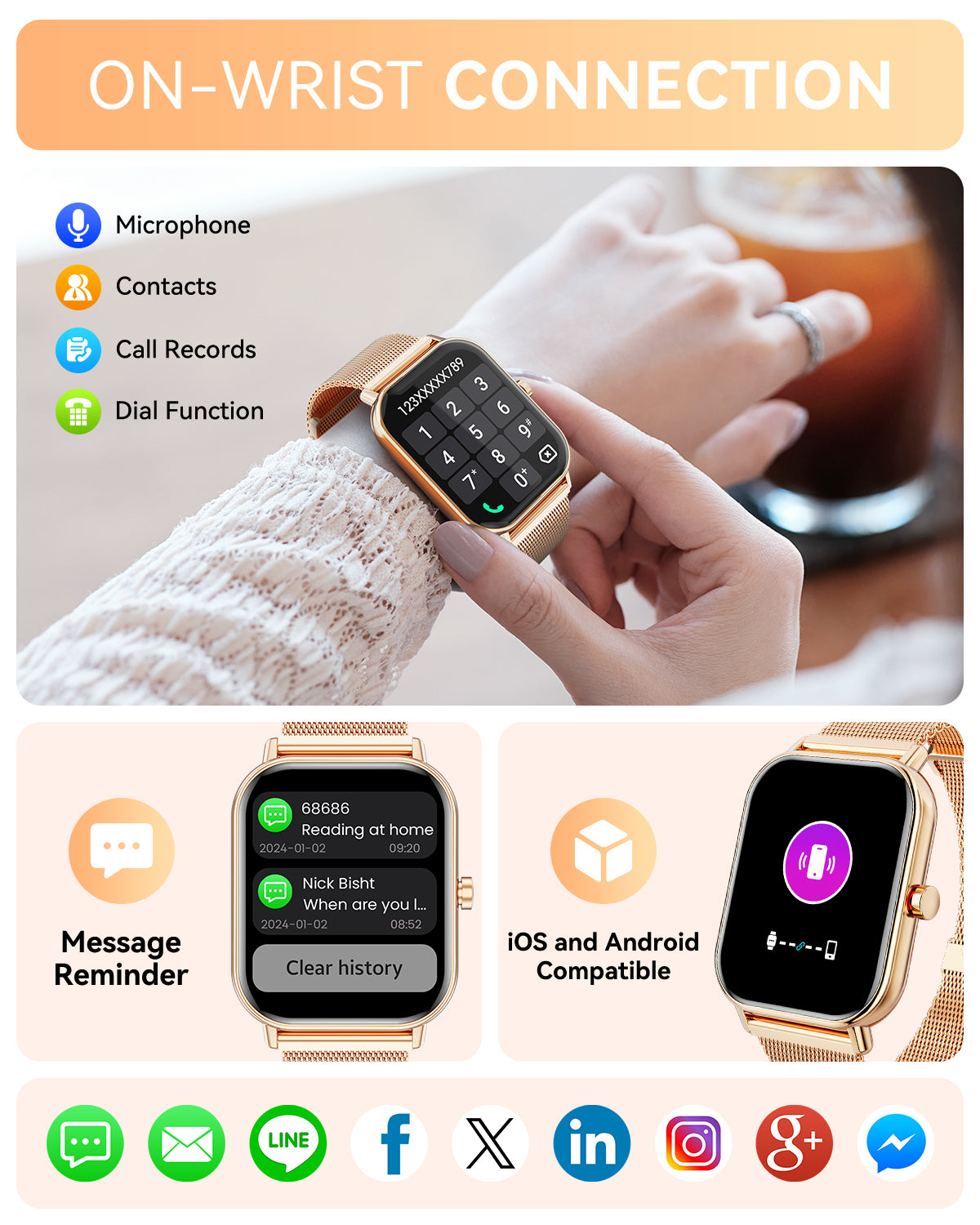 2025 Smartwatch, 1.85 High-Definition Large Screen, Men'S Ip68