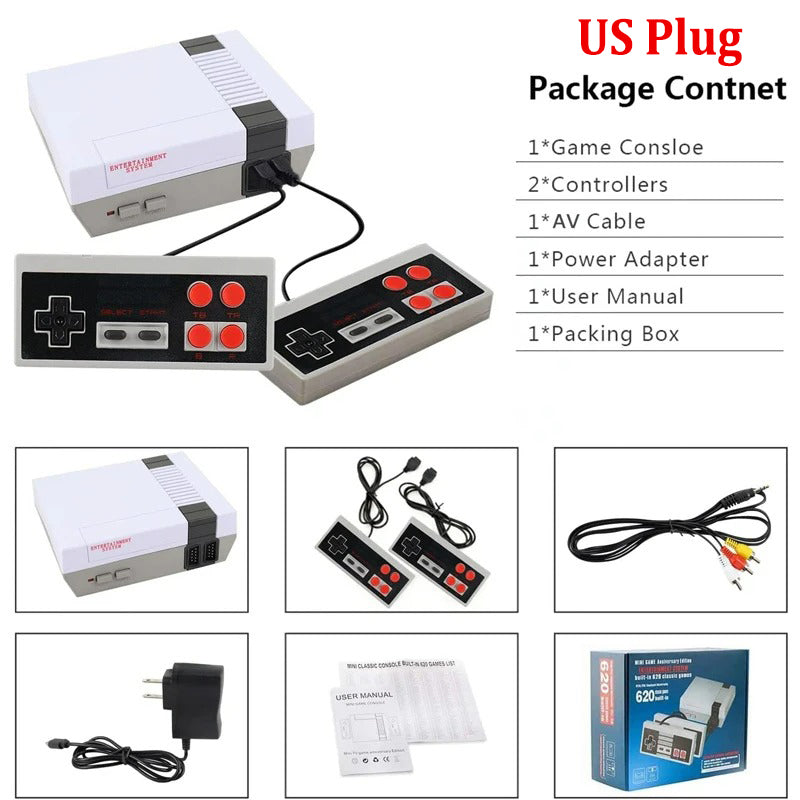 Mini TV Handheld Family Recreation Video Game Console AV