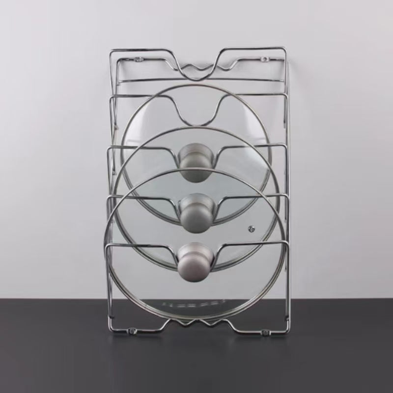 Kitchen Organizer Rack Wall Hanging Pot Cover Rack Five-Layer