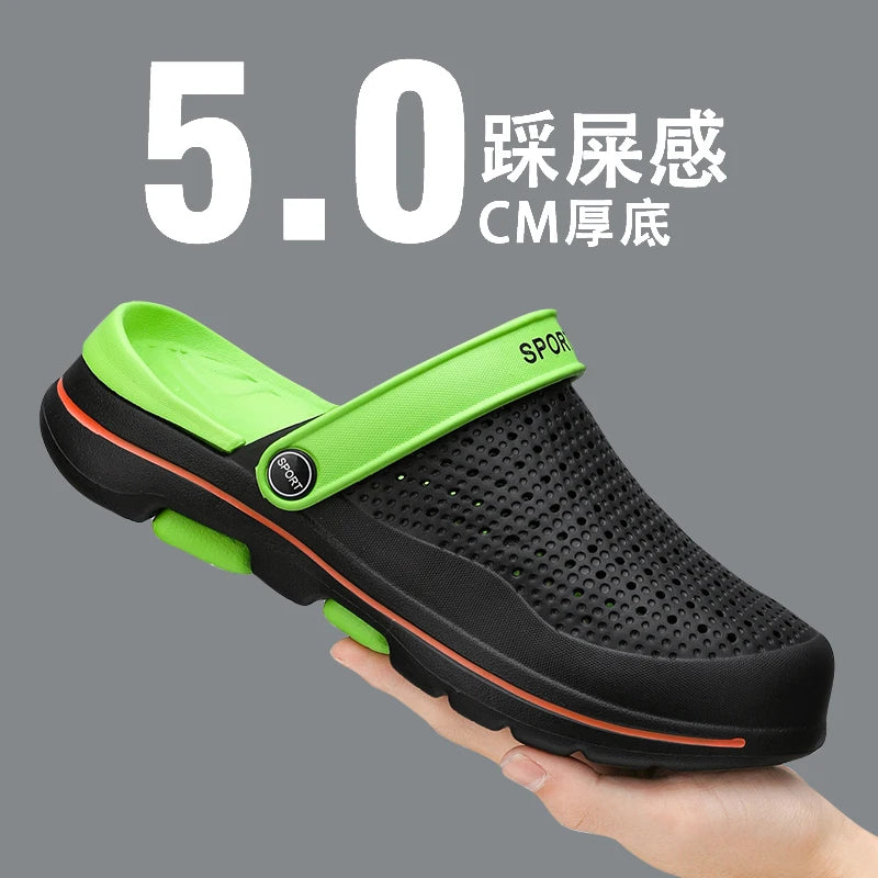Summer Men Slippers Men's Casual Shoes Hole Shoes Clogs