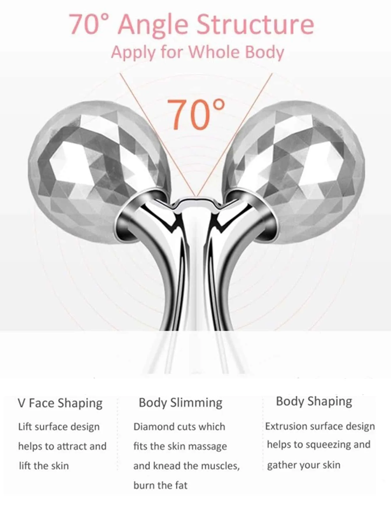 Face Rolling Massager Facial Lift 3D Manual Roller