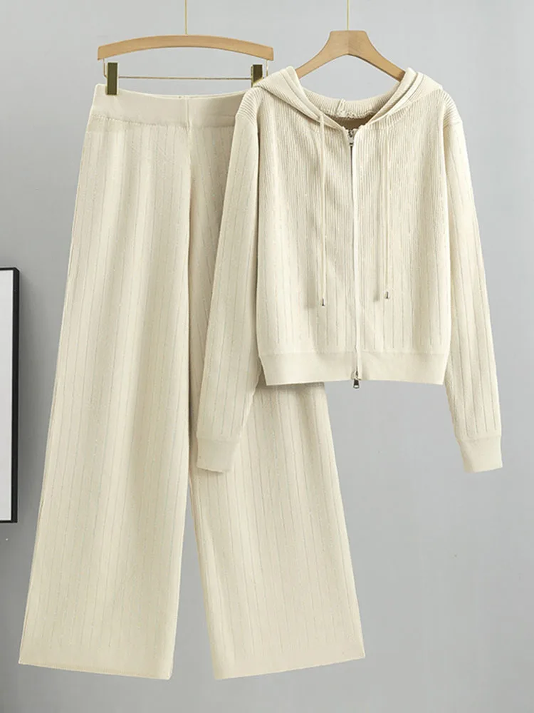 Korean Chic Knitted 2 Piece Sets Women