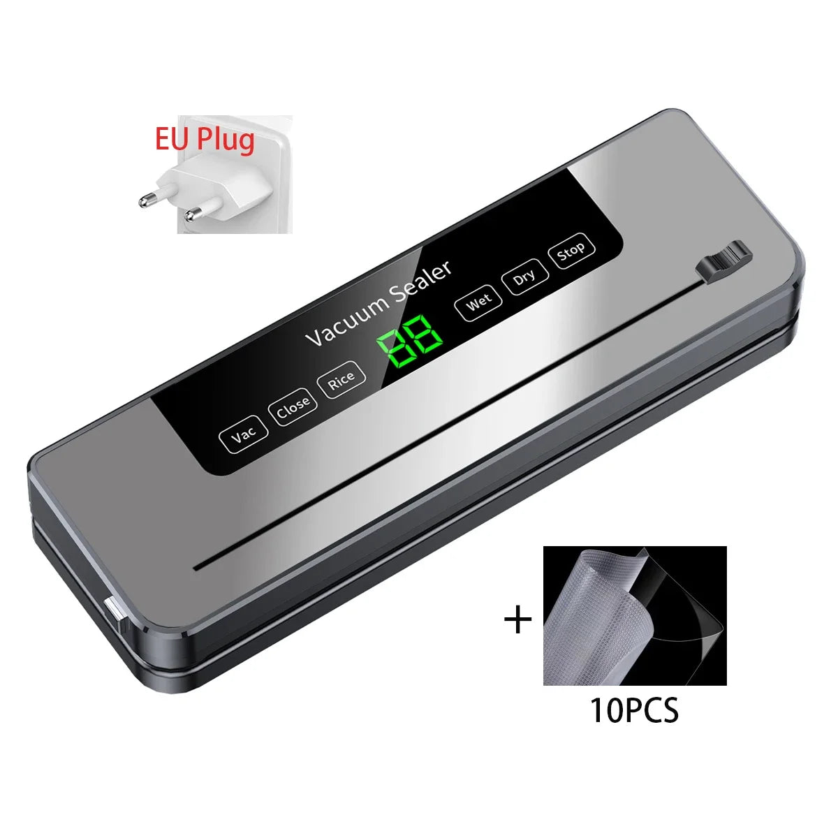 Electric Vacuum Sealer Built-in Cutter Kitchen Food Storage