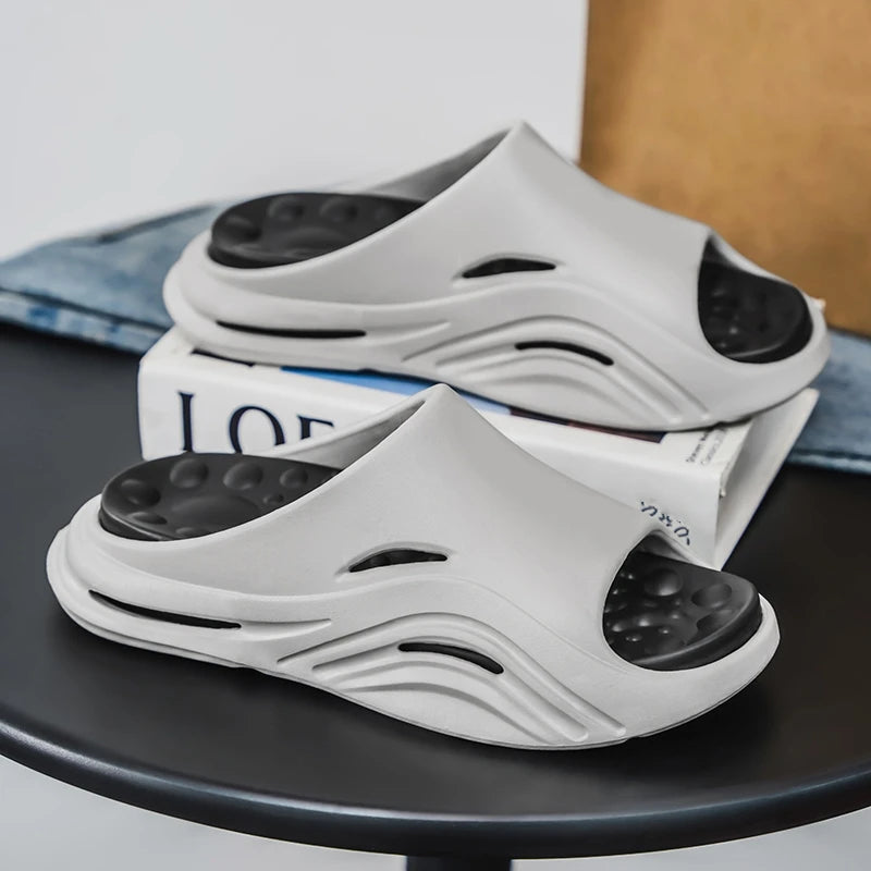 Summer Men's Massage Slippers Indoor Outdoor Sandals Beach