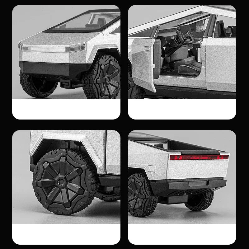1:36 Tesla Cybertruck Alloy Car Model Diecasts Vehicles Toy