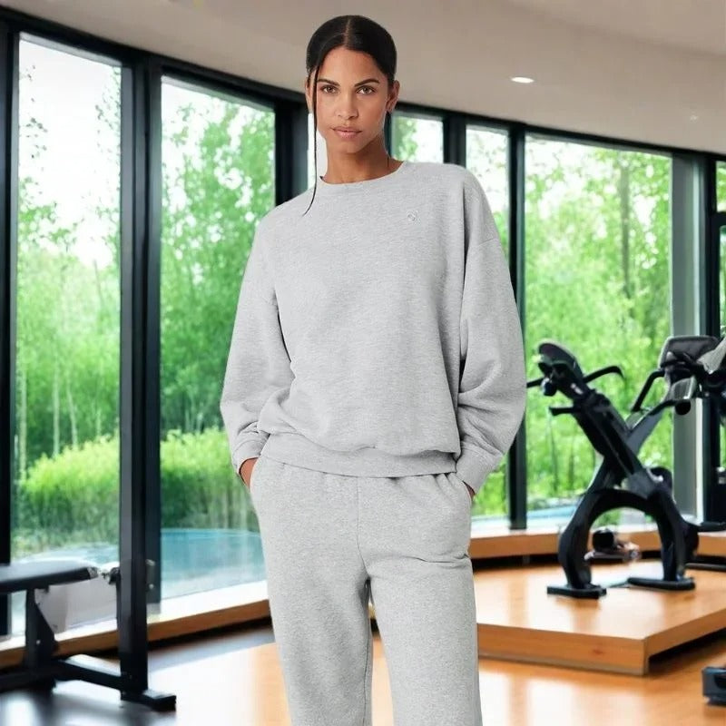 Yoga Top Accolade Crew Neck Pullover Comfortable Simplicity Solid Color