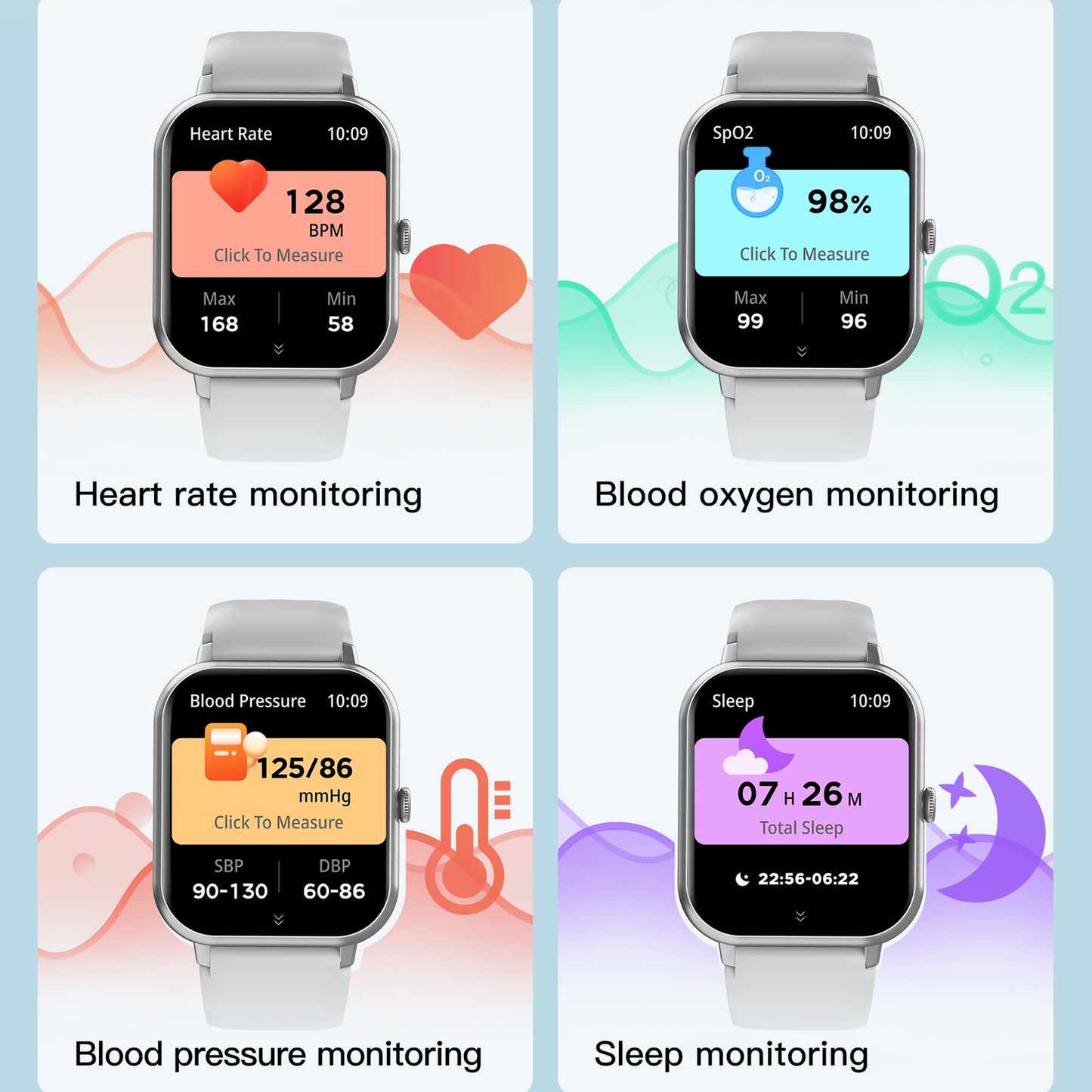 New Digital Smart Watch Heart Monitor Smartwatch 2025